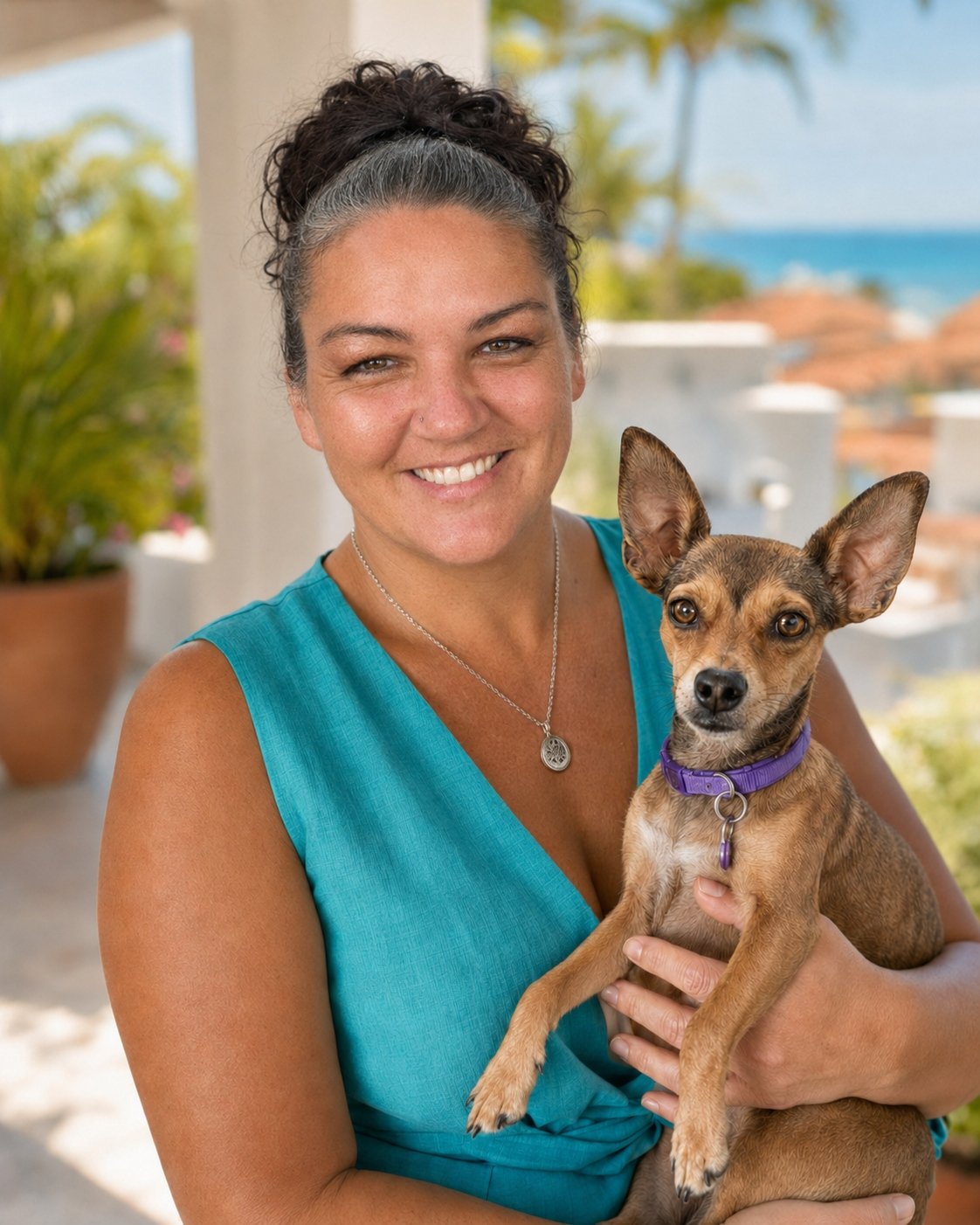 Karita with her dog